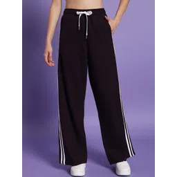 Mast & Harbour Women Straight-Fit Double-Stripe Mid-Rise Track Pant-picture-19
