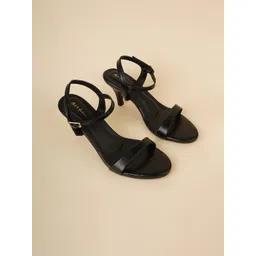 Mast & Harbour Women Strappy Kitten Sandals with Buckles-picture-18