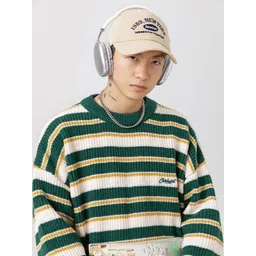 Mast & Harbour Women Striped Round Neck Longline Pullover-picture-26