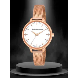 Mast & Harbour Women Textured Dial & Stainless Steel Straps Analogue Watch HOBMH-224L-RG-picture-18