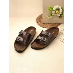 Mast & Harbour Women Textured Round Toe Other Leather Open Toe Flats-picture-39