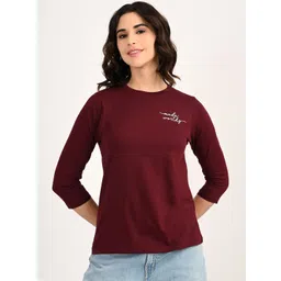 Mast & Harbour Women Typography Printed Bio Finish T-shirt-picture-18