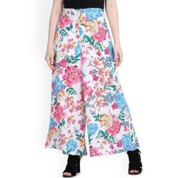 Mast & Harbour Women Wide Leg Floral Printed Relaxed Trousers-picture-35