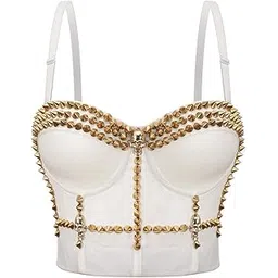 mastyle Women's Beaded Camisole Vest – Stylish Short Corset Outerwear for Party-picture-29