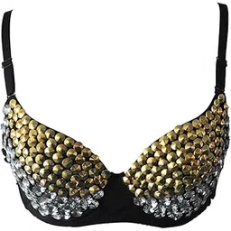 mastyle Women's Gold & Silver Corset Bra Shiny Bustier Top for Nightclub, Party & Stage-picture-45