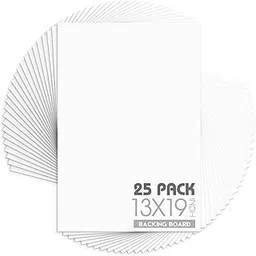 Mat Board Center, Pack of 25, 13x19 White Backing Boards, 4-Ply Thickness Cardboard for Picture/Photo/Framing Back Support-picture-36