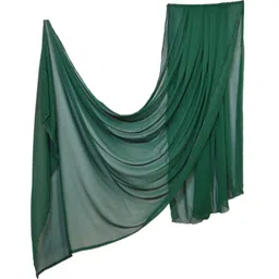matching mart Chiffon Solid Green Women Dupatta-picture-10