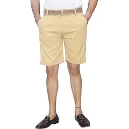 matelco Solid Men Chino Cargo Shorts with Belt-picture-10