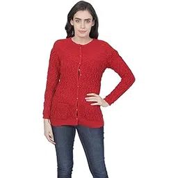 matelco Women Wool Round Neck Cardigan-picture-55