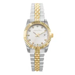 Mathey-Tissot Swiss Made Women White Brass Embellished Dial Analogue Watch D810BI-picture-37