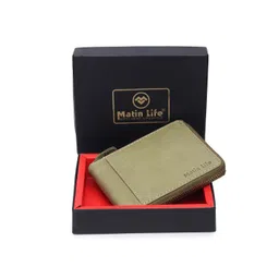 MATIN LIFE Men Zip Detail Leather Two Fold Wallet-picture-24