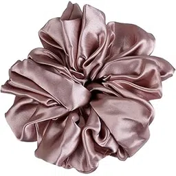 matkooz Satin Silk Volumizing Scrunchie, Handmade Soft And Glossy Fabric Jewellery Attractive Hijab Look, Unbreakable & Flexible Accessory For Women, Girls & Teens.-picture-31