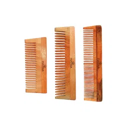 MATRA Set Of 3 Natural Pure Neem Wood Combs-picture-24