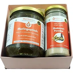 Matritva Care Gift Box for New Mothers | Moringaprash (500g) & Shatavari Powder (100g) | Nutrient-Rich Superfoods for Digestion & Energy | Ideal Gift for Baby Shower & Post Delivery-picture-28