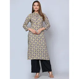 MAUKA Geometric Printed Regular Kurta with Palazzos-picture-10