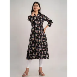 MAUKA Women Multicoloured Floral Printed Kurta-picture-23