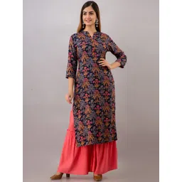 MAUKA Women Multicoloured Floral Printed  Kurta with Sharara-picture-19