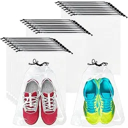 Mavaa 20-Pack Transparent Shoe Bags for Travel - 40X30Cm Waterproof Drawstring Organizer for Men & Women - Suitable for - Portable Dust Bags for Packing & Storage-picture-25