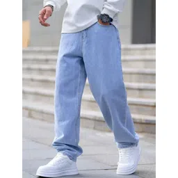 MaverIQ Men Classic Mid-Rise Light Fade Slouchy Fit Stretchable Jeans-picture-23