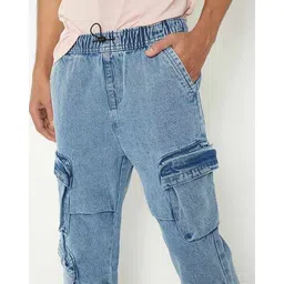 max Boys Washed Cargo Parachute Jeans image 5