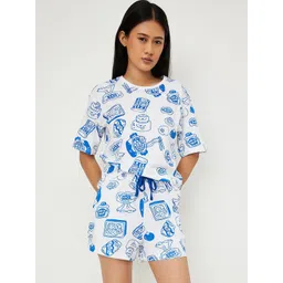 max AIVORY Women Graphic Printed Pure Cotton Night suit-picture-14