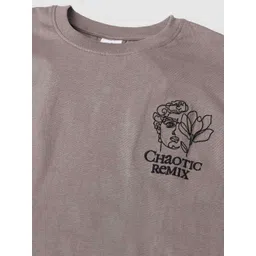 max Boys Graphic Printed Round Neck Cotton Oversized T-shirt image 5