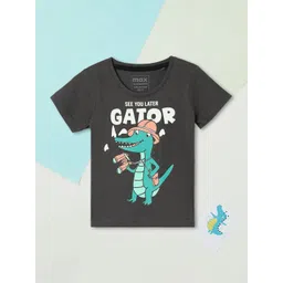 max Boys Graphic Printed Round Neck Cotton T-shirt-picture-24