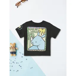 max Boys Graphic Printed Round Neck Cotton T-shirt-picture-34