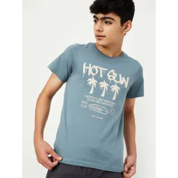 max Boys Graphic Printed Round Neck Cotton T-shirt-picture-40