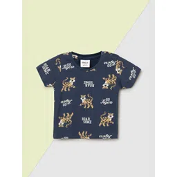 max Boys Pack Of 2 Animal Graphic Printed Pure Cotton Regular Fit T-shirt-picture-18