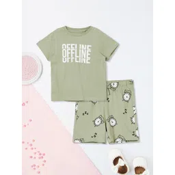 max Boys Printed Short Sleeves Pure Cotton T-shirt With Shorts-picture-13