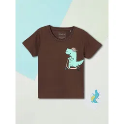 max Boys Printed V-Neck Applique T-shirt-picture-22