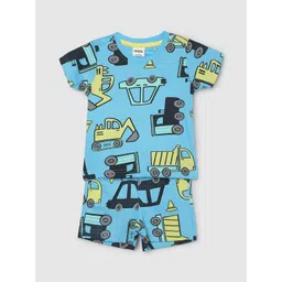 max Boys Pure Cotton Printed Night suit-picture-20