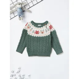 max Boys Self Design Round Neck Long Sleeves Pullover-picture-25