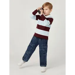 max Boys Striped Polo Collar T-shirt-picture-31