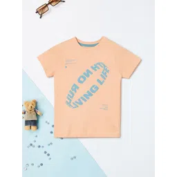 max Boys Typography Printed Round Neck Cotton T-shirt-picture-29