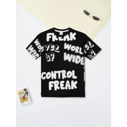 max Boys Typography Printed V-Neck Applique T-shirt-picture-52