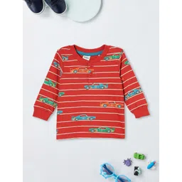 max Boys Typography Striped Henley Neck Applique T-shirt-picture-49