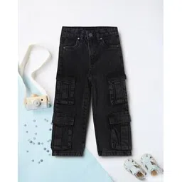 max Boys Washed Denim Loose Fit Cargos-picture-12