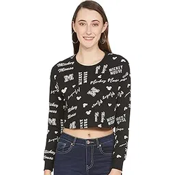 max Cotton Women Graphic Print Round Neck Crew Neck Sweatshirt-picture-45