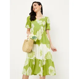 max Floral Print Wrap Maxi Dress-picture-19