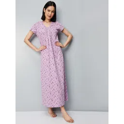max Floral Printed Pure Cotton Maxi Nightdress-picture-45