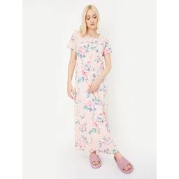 max Floral Printed Pure Cotton Maxi Nightdress-picture-19