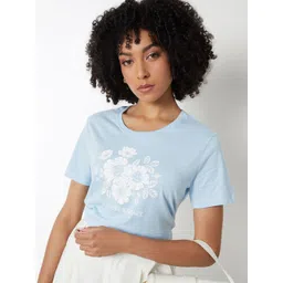 max Floral Printed Round Neck Pure Cotton T-shirt-picture-31