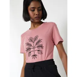 max Floral Printed Round Neck Pure Cotton T-shirt-picture-25