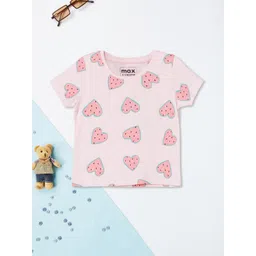 max Girls Conversational Printed Round Neck Cotton T-shirt-picture-54