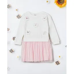 max Girls Floral Applique Tulle Dress-picture-11