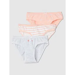 max Girls Pack Of 3 Floral Printed Basic Briefs-picture-23