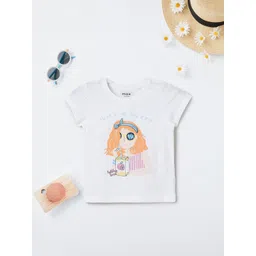 max Girls Printed Applique T-shirt image 1