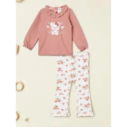 max Girls Printed Pure Cotton Top With Trousers-picture-53